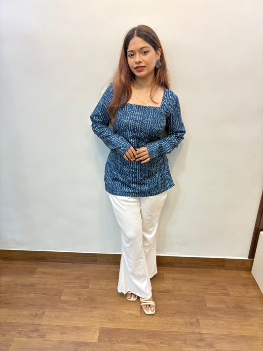 Saiyaara Blue Kurti