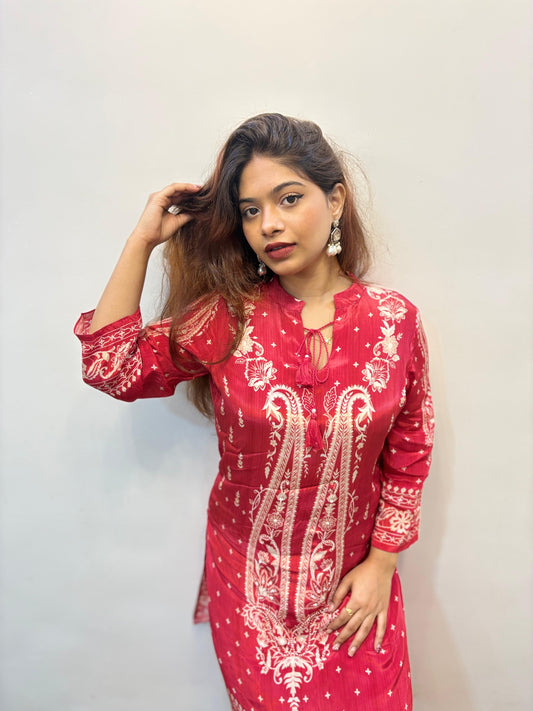 Noor Red Kurta Set
