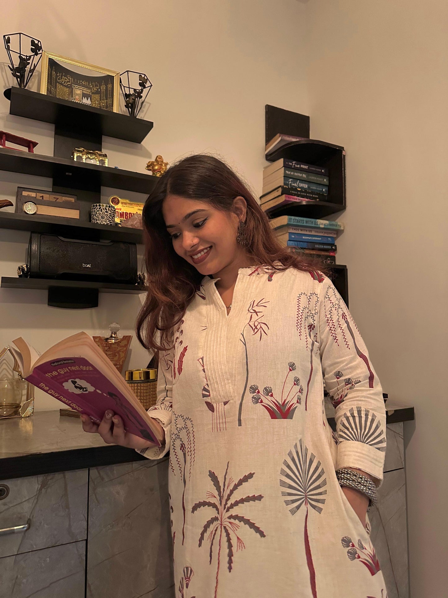 Gul - Offwhite Floral Dress
