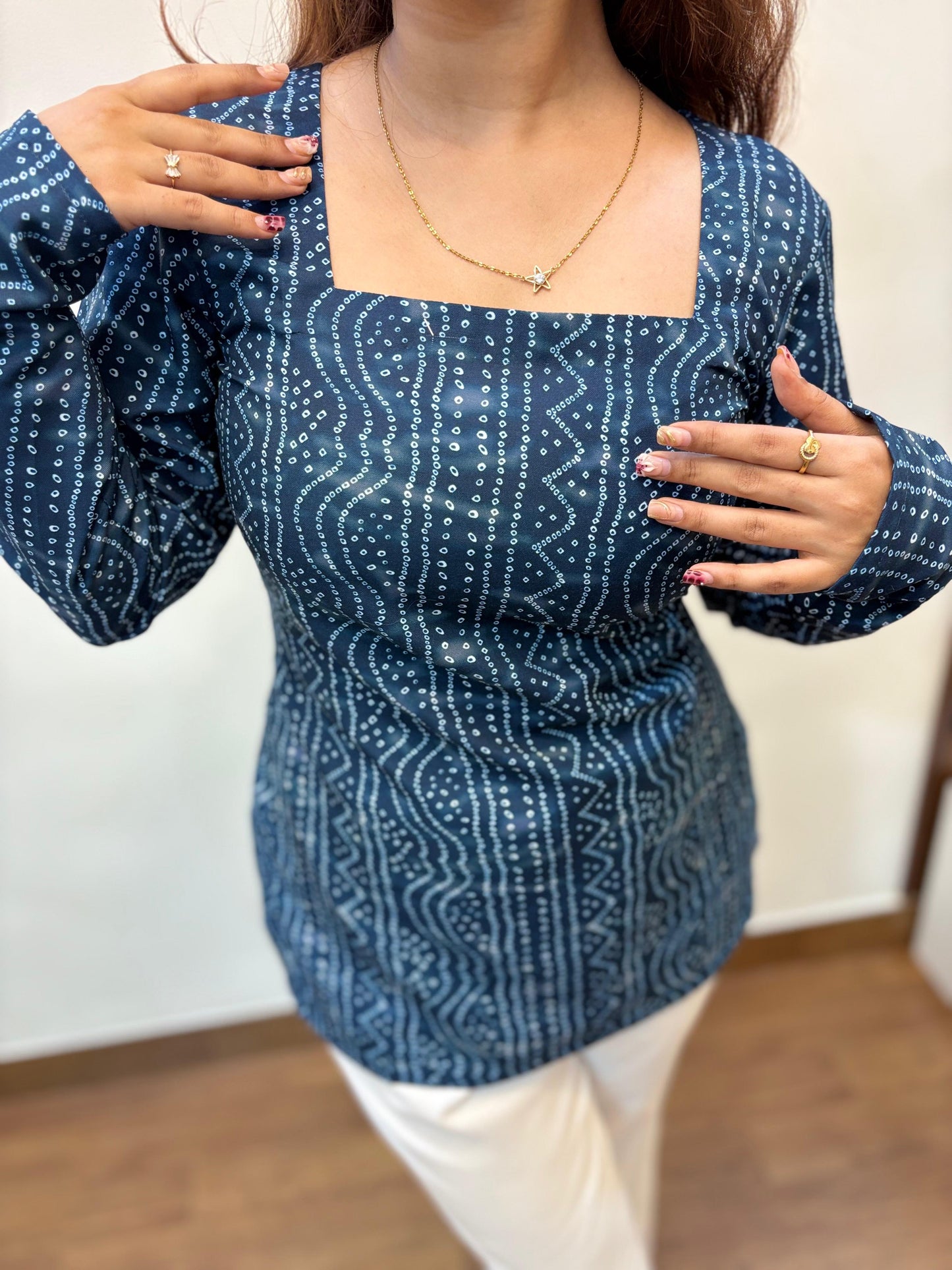 Saiyaara Blue Kurti
