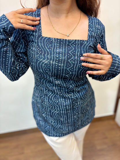 Saiyaara Blue Kurti