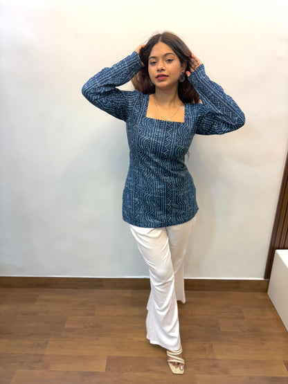 Saiyaara Blue Kurti