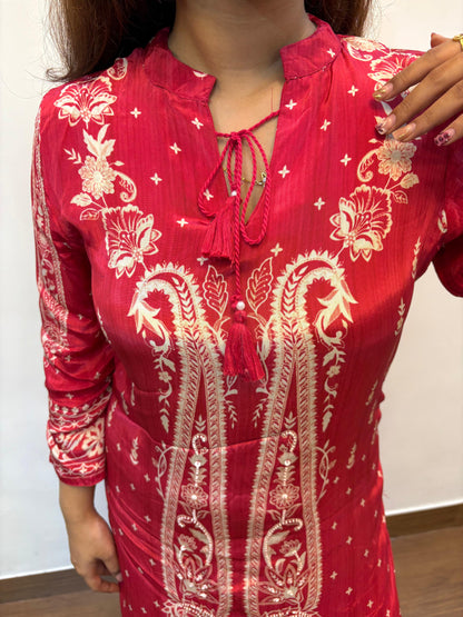 Noor Red Kurta Set