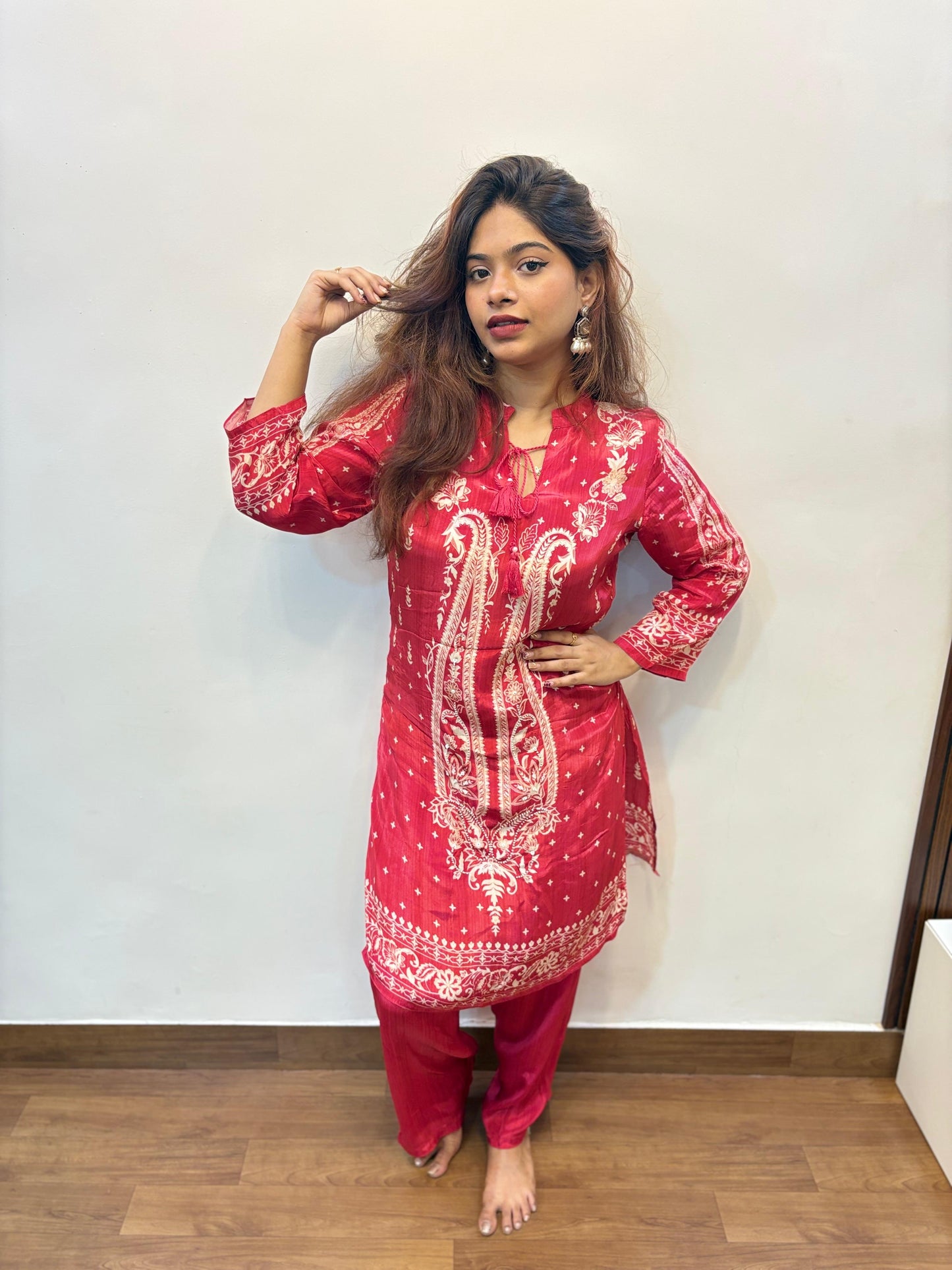 Noor Red Kurta Set
